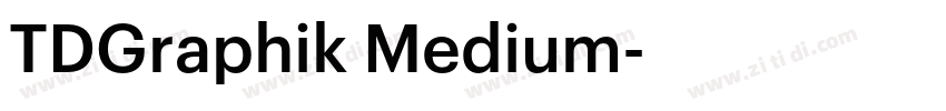 TDGraphik Medium字体转换